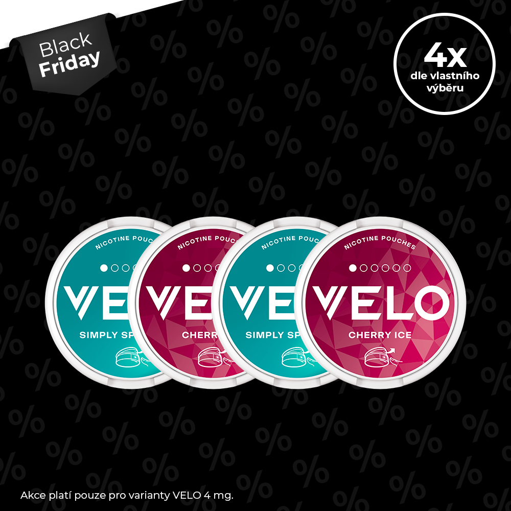 VELO startovací balíček 4x4mg Black Friday
