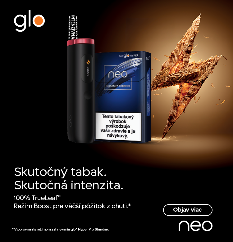 Bannerový obrázok: neo™ Signature Tobacco. Skutočný tabak, skutočná intenzita. 100% TrueLeaf™, režim Boost pre väčší pôžitok z chuti.