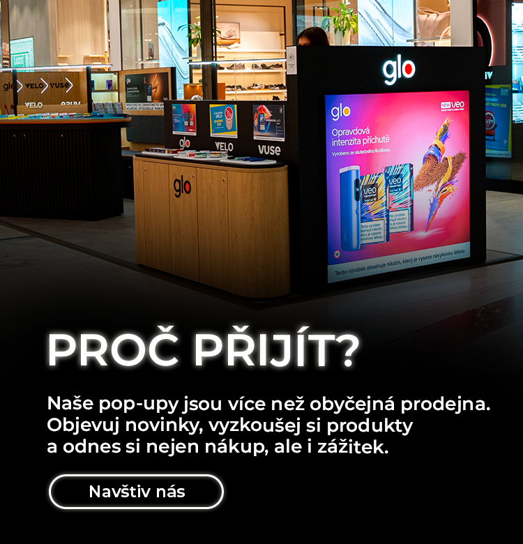 Bannerový obrázek: Proč přijít? Pop-upy jsou více než obyčejná prodejna. Odnes si nejen náup, ale i zážitek.