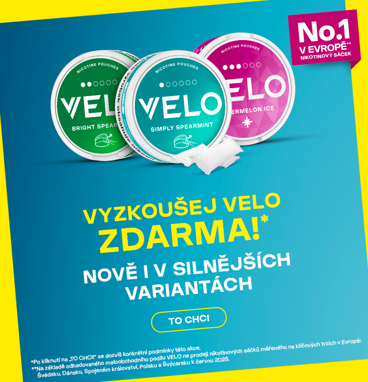 Bannerový obrázek: Vyzkoušej VELO zdarma – nově i silnější varianty
