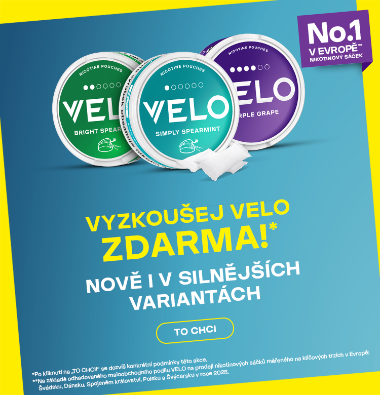 Bannerový obrázek: Vyzkoušej VELO zdarma – nově i silnější varianty